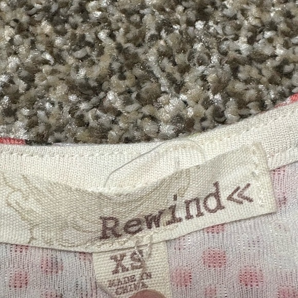 Rewind Floral Juniors A-Line Dress in Pink and White - Picture 4 of 10